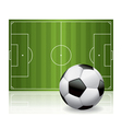 soccer - football field and ball vector image vector image