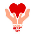 world heart day poster vector image