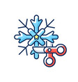 diy snowflakes rgb color icon vector image