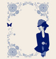 ornamental frame of flowers and elegant victorian vector image vector image
