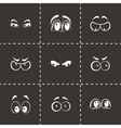 cartoon eyes icons set vector image