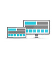 responsive pc flat design modern seo vector image