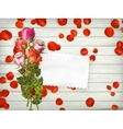 roses on wooden background eps 10 vector image vector image