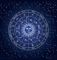 circle zodiac signs with sun on background vector image