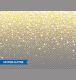 sparkling golden glitter on transparent vector image
