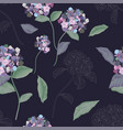 blooming luxurious hydrangea seamless pattern vector image