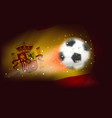 flying soccer ball with flag of spain 3d vector image vector image
