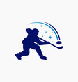 ice hockey game sports logo vector image