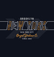 new york brooklyn design for t-shirt stylish tee vector image vector image