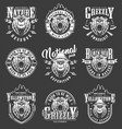 vintage yellowstone national park labels set vector image vector image