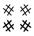 set of simple hash tag icon flat design vector image vector image