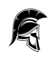 spartan warrior helmet design element for logo vector image