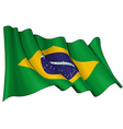 brazil flag vector image vector image