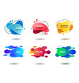 colorful fluid abstract geometric shapes vector image