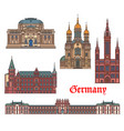 germany landmarks travel architecture wiesbaden vector image vector image