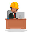 engineer cartoon character vector image