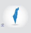 Israel map design with 3d style blue israel map Vector Image