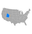 map utah in usa vector image