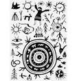 shamans ritual doodles vector image vector image
