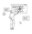 software testing program on bug and errors vector image