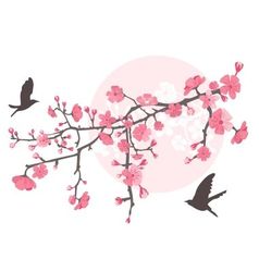 Cherry tree Royalty Free Vector Image - VectorStock