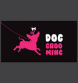 dog groominglogo for hair salon beauty vector image