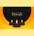 elegant shubh deepavali banner with realistic vector image vector image