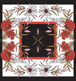 floral rectangle seamless pattern scarf vector image