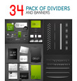 mega collection of paper banners and dividers vector image