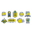 volleyball logo set vector image vector image