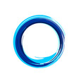 zen symbol abstract blue ink brush vector image vector image