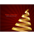 christmas tree from ribbon vector image vector image