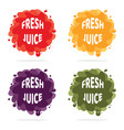 colorful juice splash isolated backgrounds vector image vector image