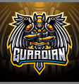 guardian esports mascot logo design vector image