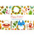 paschal geeting card for easter design vector image vector image