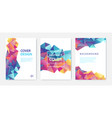 set of bright abstract polygonal vector image vector image