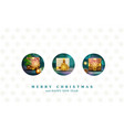 for merry christmas and happy new vector image vector image