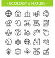 set ecology and nature icons vector image