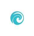 water wave icon abstract logo vector image