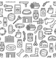 dog and puppy pet care accessory seamless pattern vector image vector image