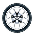 car tire and alloy wheel vector image