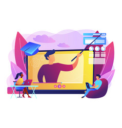 Online workshop concept Royalty Free Vector Image