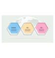 business infographic timeline with 3 options vector image