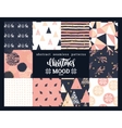 christmas and new year abstract geometric vector image