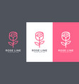rose flower logo design vector image