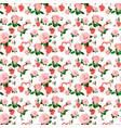 seamless roses pattern for valentines day vector image
