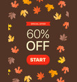 special offer concept 60 percent off vector image vector image