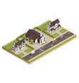 church cathedral neighborhood isometric vector image