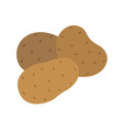 potato drawing isolated hand drawn vector image
