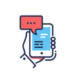 online chat - modern line design single vector image vector image